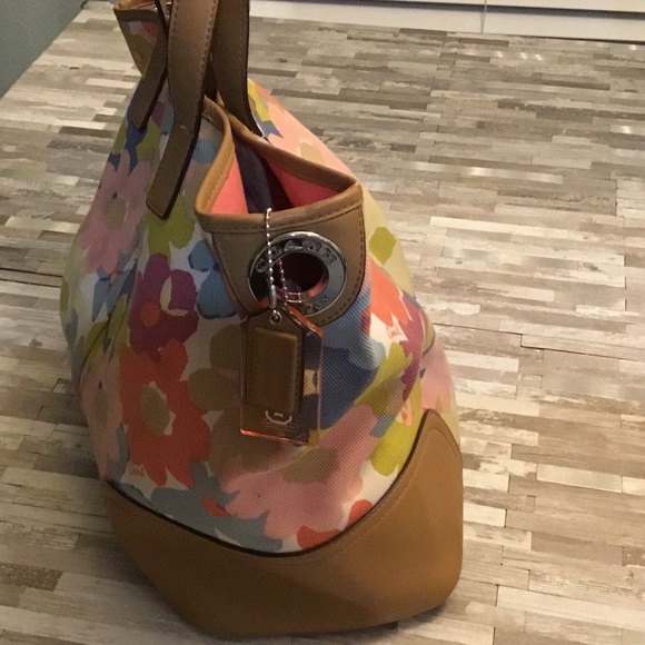 Coach Multi Color Floral Handbag - Picture 3 of 8
